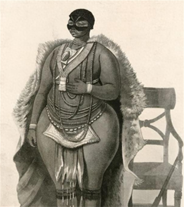 非洲女孩巴特曼因有巨臀，一生被赤身裸体展览，死后还被做成标本