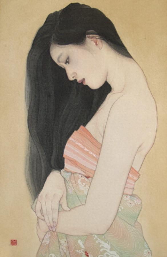 日本80后美女画家，画工笔人体画让人赏心悦目，网友：太养眼了
